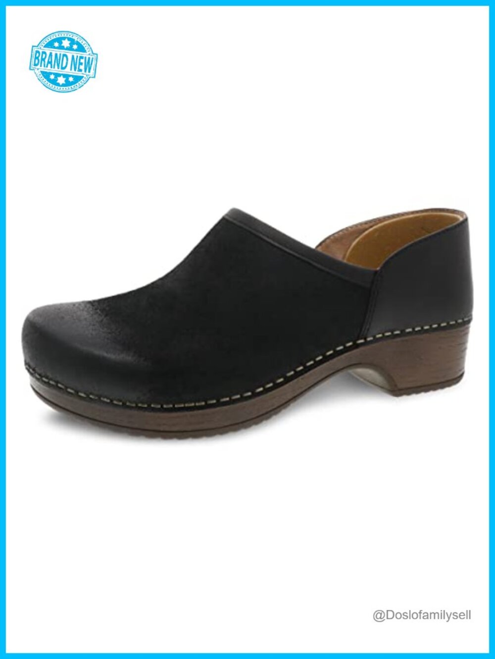 Dansko Brenna Women's Slip-On Clog Comfort Memory Foam Leather Burnished Suede